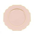 thumbnail image 4 of BalsaCircle 10 Blush 8" Disposable Baroque Plastic Dessert Plates Gold Rim, 4 of 7