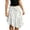 White, variant on Ruched High Waist Polka Dot Chiffon Asymmetrical Midi Skirt Women Double Layer Flowy Summer Skirt 1PC XS-XL Plus Size Friendly