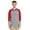 Sport Grey/ Red, variant on G570 Adult Heavy Cotton 3/4-Raglan Sleeve T-Shirt