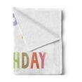 thumbnail image 2 of 26th Birthday Soft Flannel Fleece Blanket, Soft Pastel Toned Colorful Typography Design Celebration Event Sign Pattern, Cozy Plush for Indoor and Outdoor Use, 50" x 70", Multicolor, by Ambesonne, 2 of 5