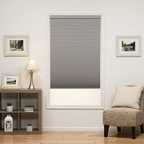 DEZ Furnishings QELGWT370640 Cordless Blackout Cellular Shade 37W x 64L Inches Sterling Gray