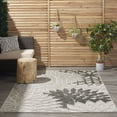 thumbnail image 5 of Nourison Aloha Indoor/Outdoor Tropical Floral Silver Grey 3'6" x 5'6" Area Rug, (4' x 6'), 5 of 11