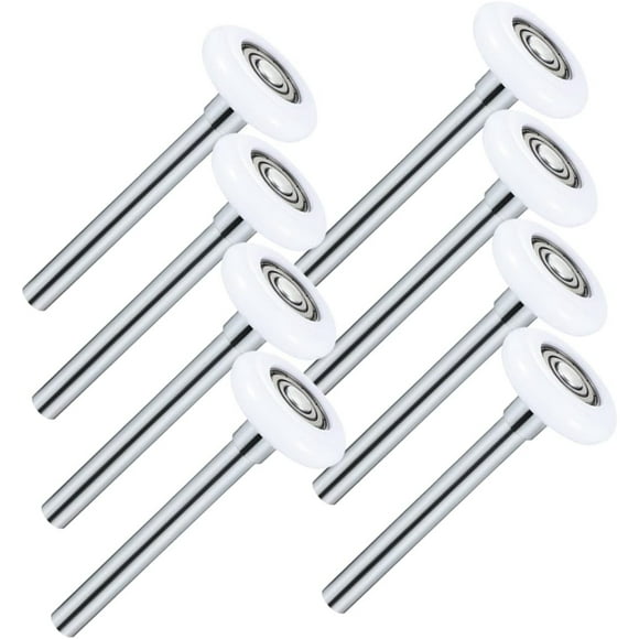 EcoNesxp Creative 8pcs garage door rollers garage door handles closet sliding door rolling shutter garage door rollers door hinges heavy duty casters pocket door rollers replacement cart nylon white