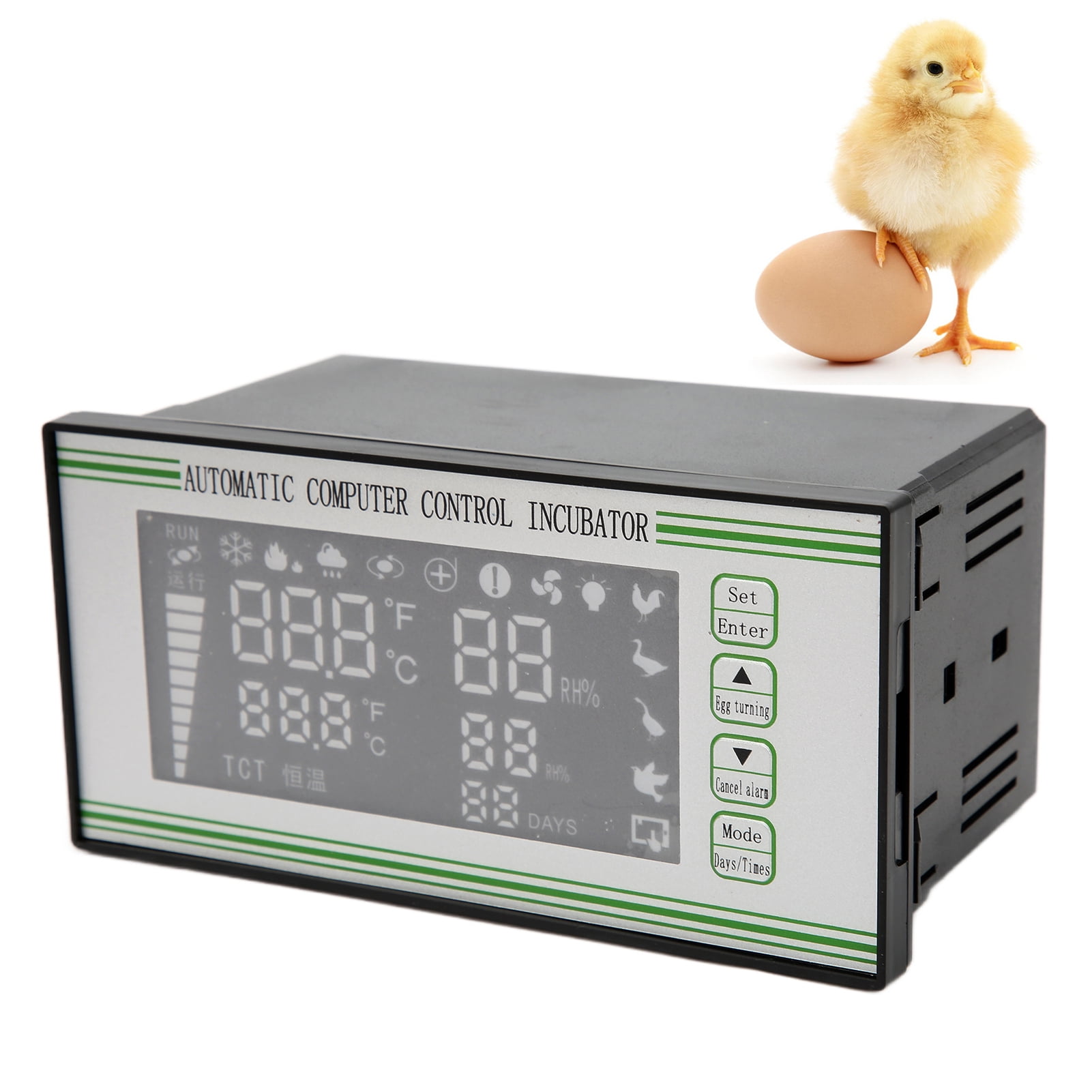 Suodoka Egg Incubator Temperature Controller 220V Automatic Digital System with Humidity Sensor Probe for Chicken Quail