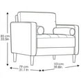 thumbnail image 2 of LifeStyle Solutions Jareth King Chair en Tissu Gris Chiné, 2 of 8