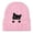 Pink, variant on Cute Cat Embroidery Knitted Winter Hat Cozy Lined Thermal Ear Cap For Cold Weather Comfort Pink One Size