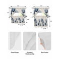 thumbnail image 6 of Spring Floral Swag Valance and Tier Curtains 24'' Length Set, Blue Tulip Summer Botanical Rustic Light Filtering Kitchen Curtains, Tier Curtain Valances for Bathroom/Living Room/Bedroom/Café, 6 of 6