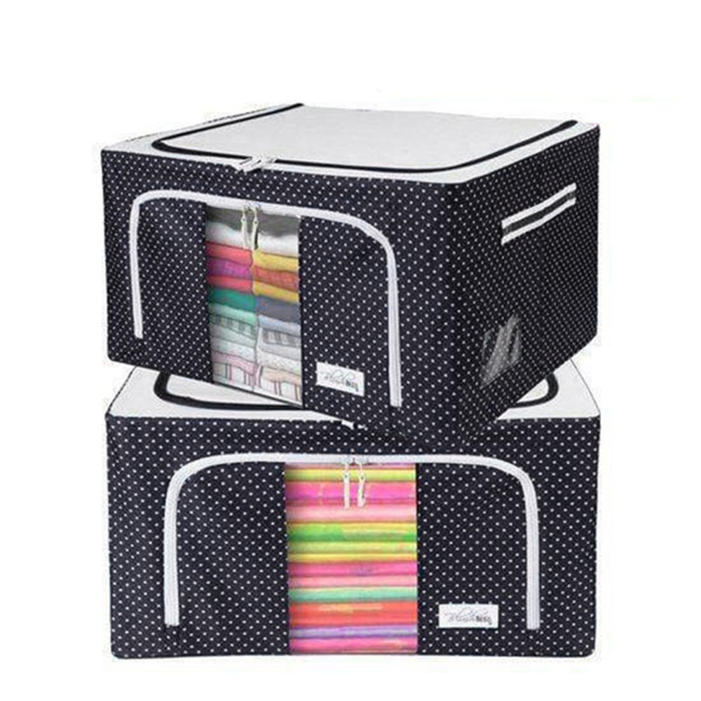 Oxford Fabric Storage Box with Steel Frame for Clothes Bed Sheets