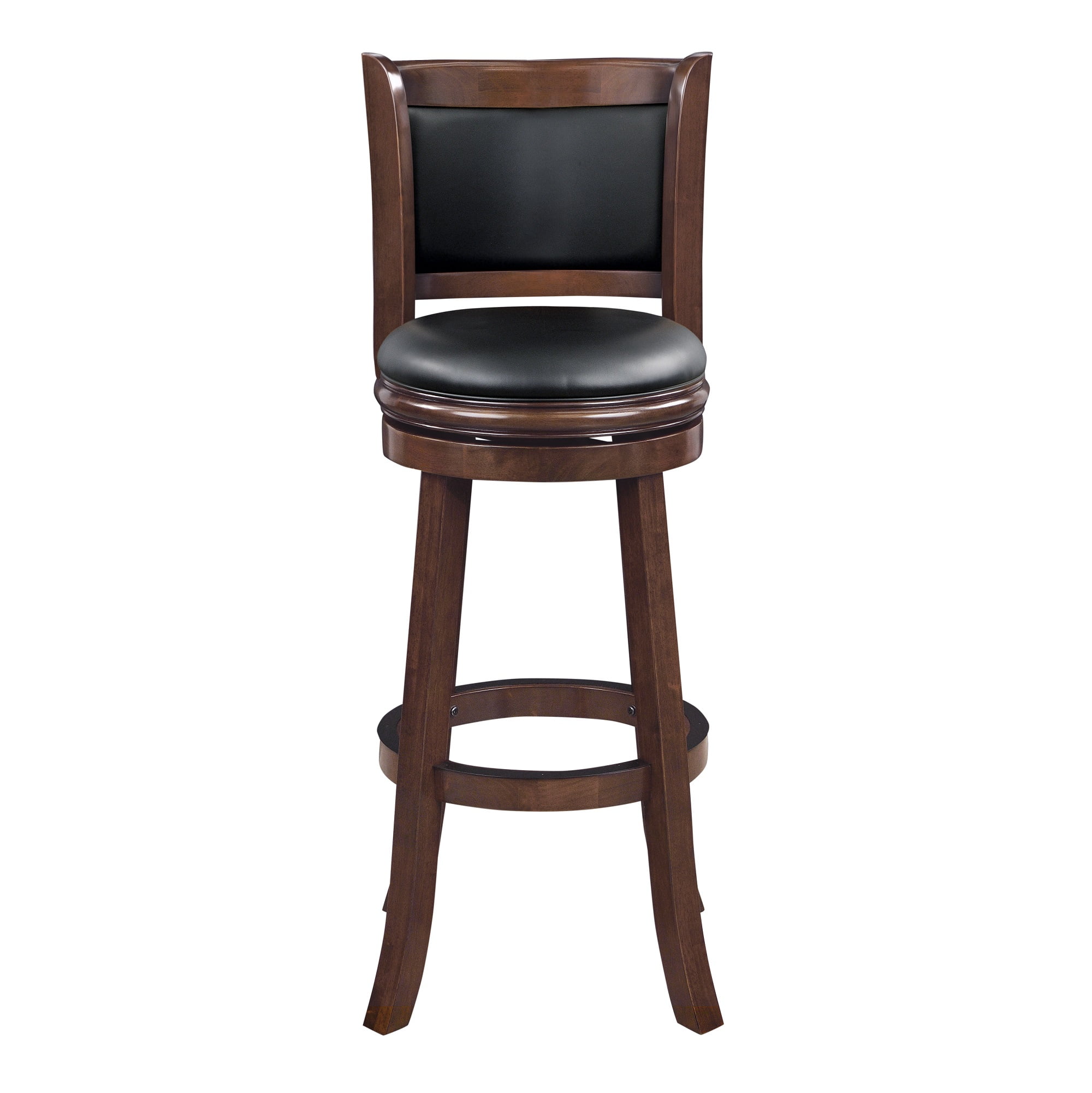 Boraam Augusta Extra Tall Bar Height Swivel Wood Kitchen Bar Stool, Cappuccino Finish