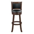 thumbnail image 3 of Boraam Augusta Extra Tall Bar Height Swivel Wood Kitchen Bar Stool, Cappuccino Finish, 3 of 9