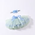 thumbnail image 4 of TAIAOJING Outfit Clothes Set Toddler Baby Girls Soft Fluffy Tutu Skirt Solid Bowknot Party Carnival Mesh Tulle Tutu Skirt With Hairband 0-6 Months, 4 of 4