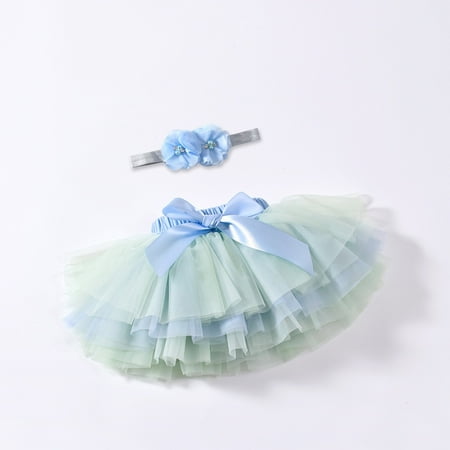 

nsendm Toddler Baby Girls Soft Fluffy Tutu Skirt Solid Bowknot Party Carnival Mesh Dress Pants for Teen Girls Childrenscostume Sky Blue 2-3 Years