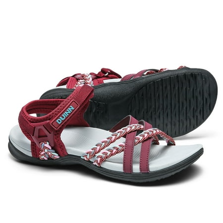 

Womens Hiking Sandal Sport Sandal Straps Beach Vacation Casual Campin Bordeaux 6