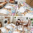 thumbnail image 6 of Bunny Easter Area Rug 4x6 Washable Rug Non Slip Spring Floral Eggs Eucalyptus Leaves Weeping Large Area Rug Indoor Floor Carpet for Entryway Bedroom Kitchen Living Room Home Office Dining Room, 6 of 7