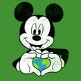 thumbnail image 2 of Boy's Mickey & Friends Mickey Mouse Earth Heart Graphic Tee Kelly Green X Large, 2 of 4