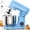 Light Blue, variant on CEBORY 4 QT 3-in-1 Stand Mixer, 10-Speed Tilt-Head Electric Kitchen Mixer with Dough Hook, Beater, Whisk, and Stainless Steel Bowl for Home Baking