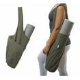 thumbnail image 2 of Yogiii Yoga Mat Bag | The Original YogiiiTote | Yoga Mat Tote Sling Carrier with Large Side Pocket & Zipper Pocket | Fits Most Size Mats (Olivine Green), 2 of 3