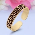 thumbnail image 3 of 4mm Bali Design Toe Band Ring 925 Sterling Silver Thin Adjustable Stylish Rings For Women, 3 of 5
