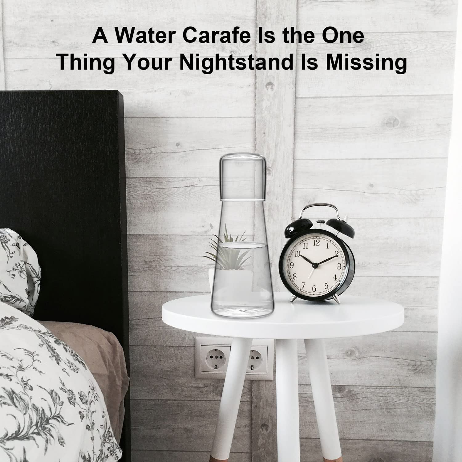 A Water Carafe Is the One Thing Your Nightstand Is Missing