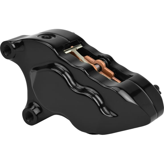 LHSAB5018 - Direct Bolt-On 4 Piston Front Left Brake Caliper, Black