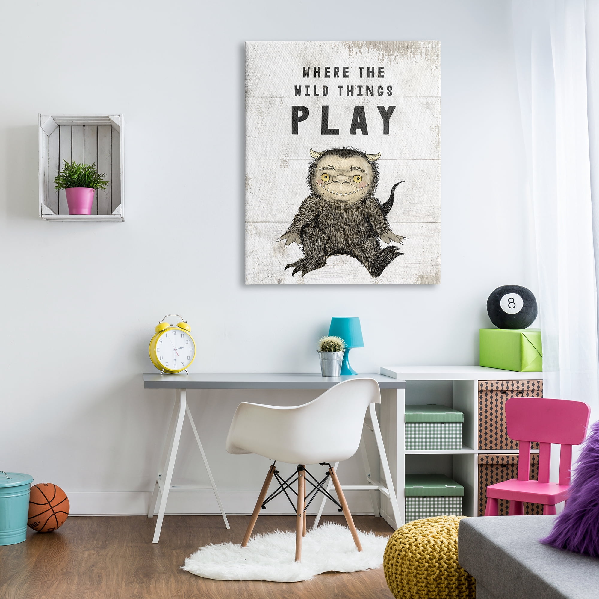 Stupell Industries Where Wild Things Play Rustic Mythical Forest Monster Literature & Film Painting Gallery Wrapped Canvas Print Wall Art, 36 x 48