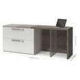 Bestar Small Space 2Piece Sliding Computer Desk and 20inch Storage
