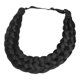 thumbnail image 1 of DIGUAN 5 hebras de pelo sintético trenzado diadema clásica gruesa trenzas anchas trenzadas elásticas postizo mujeres niña accesorio de belleza 56 g (negro natural), 1 of 5