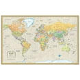 thumbnail image 2 of 32x50 RMC World Classic Push-Pin Travel Wall Map Foam Board Mounted or Framed (Framed Black), 2 of 6