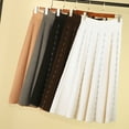 thumbnail image 4 of Lilgiuy Summer Casual Skirt for Women's Pattern Knitting Sweater A-line Skirt Mid Length Skirt Pleated Skirt, 4 of 5