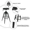 thumbnail image 5 of Black Bar Stools, Backless Adjustable Height Swivel Round Seat Bar Stool for Kitchen Island, Dining, Bar, 5 of 7