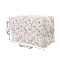 thumbnail image 3 of Unique Bargains Women Portable Little Flower Pattern Makeup Bag for Travel Vacation Cotton Purple, 3 of 3