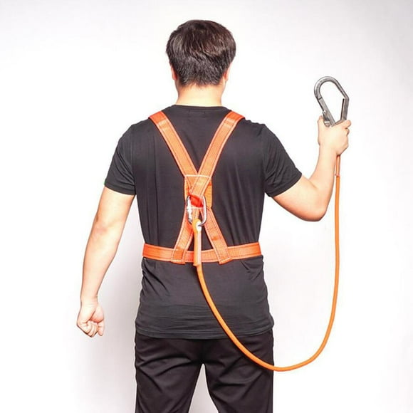 Almencla Rock Climbing Fall Protection Shock Absorb Lanyard Rope 3m S