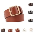 thumbnail image 2 of fastboy Ceinture de Robe Femme Solide Boucle Carrée Réglable Décoration Ceinture en Cuir, 2 of 9