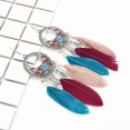 thumbnail image 3 of de Las Mujeres Hechas a La Cuelga Los Pendientes Marrones Cuelga La Joyería de oreja , # 1 Muliti-Color Yinane Pendiente borla de Bohemia, 3 of 6