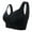 Black, variant on Front Closure Wireless Bras for Elderly Women No Underwire Padded Bralette with Snap Closing Breathable Push Up Senior Bra