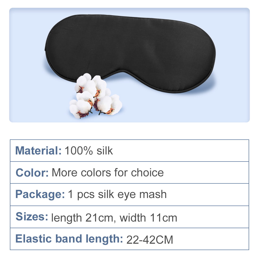 Tressential Super Soft Travel Sleep Eye Mask or Blindfold with