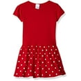 thumbnail image 2 of Robe T-Shirt Côtelé pour Bébé, Rouge à Pois, 3T, 2 of 2