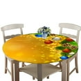 thumbnail image 6 of Round Fitted Tablecloth Waterproof Tablecloth with Elastic Edged Christmas Decoration Table Cover for Outdoor/Indoor Use Fits Round Tables up to 47 " Diameter, 6 of 7