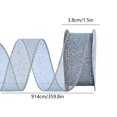 thumbnail image 2 of WWG Cloth Ribbon, Flexible Pliable Holiday Ribbon, Sturdy Long Lasting, Effortless to Cut, Decorative for Gift Boxes, Wreaths, Fences, Christmas, Home, Party, Gift Packaging, Includes 1 Roll, 2 of 6
