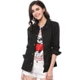 thumbnail image 2 of Chaqueta utilitaria ligera Allegra K con bolsillos con solapa en la cintura Negro S, 2 of 6