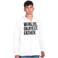 thumbnail image 5 of Worlds Okayest Father Funny Dad Gift Zip Hoodie Sweatshirt Men Brisco Brands S, 5 of 5