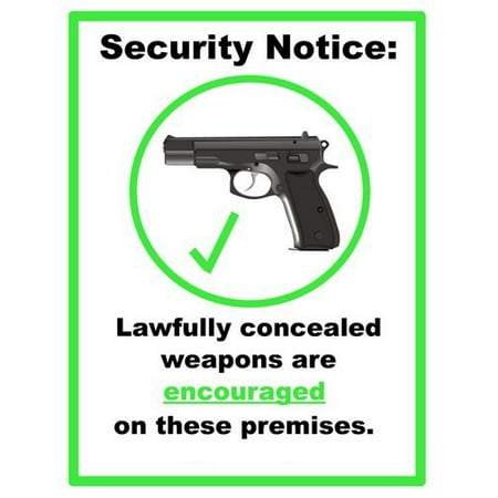 Concealed Carry Weapons Allowed Sign poster Metal Sign 8inx (Best Way To Carry A Concealed Weapon)