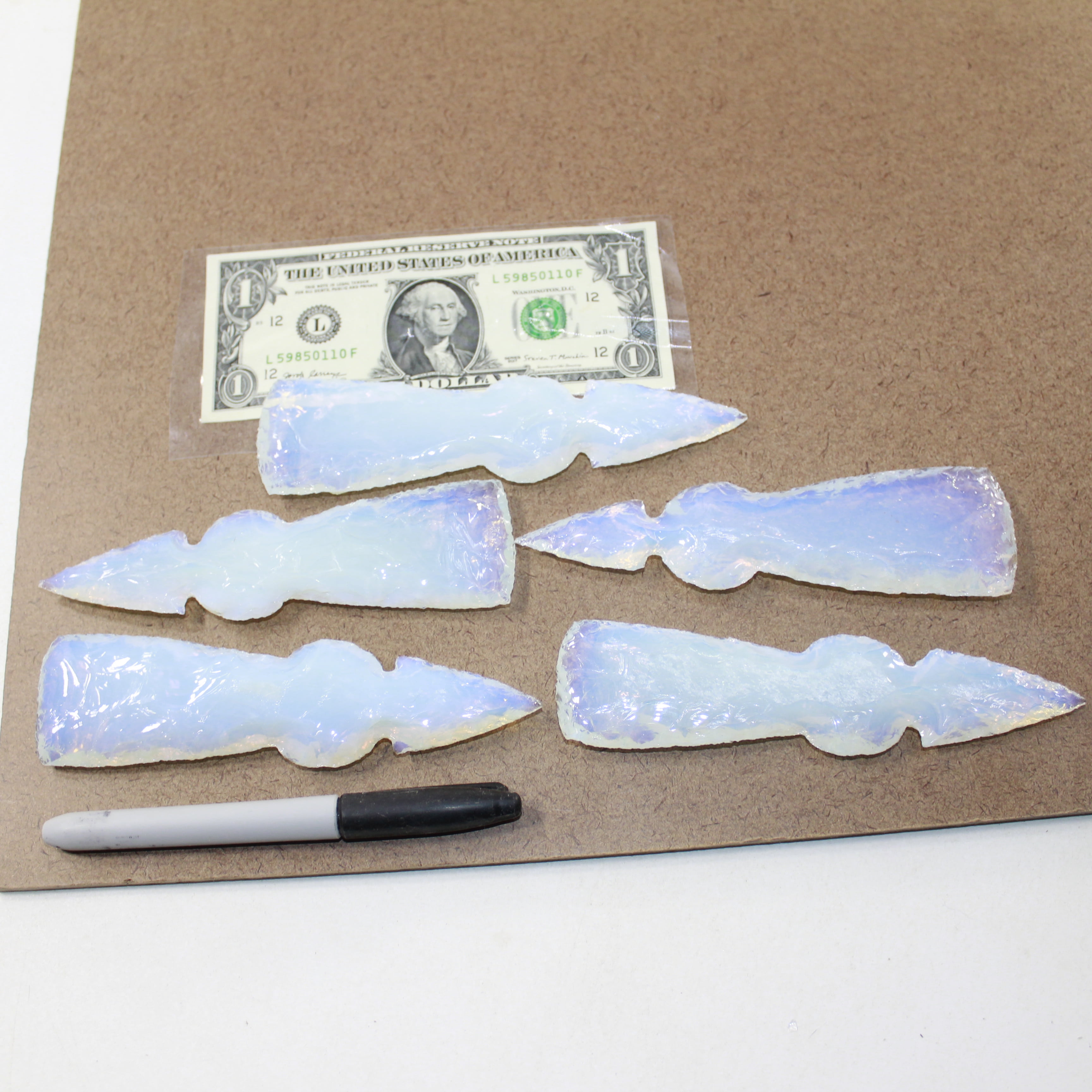 5 Opalite Ornamental Tomahawk Heads #4324  Ax Axe Hatchet