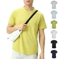 thumbnail image 1 of T-Shirt de Course à Manches Courtes pour Homme, Séchage Rapide, Respirant, Évacuation de l'Humidité, Polyester, Col Rond, Haut Athlétique pour Gym, Entraînement, Mise en Forme, JASKFLY, Bleu Pâle L, 1 of 7