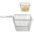 thumbnail image 3 of Square Mesh Frying Basket Strainer Mini Food Colander Mesh Fry Filter Mesh Basket for Potatoes Chips French Fries (Size L), 3 of 8