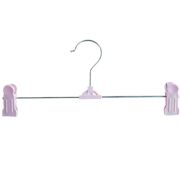 Perchas con clips - Perchas para pantalones con clips Paquete de 10 perchas con clip Perchas resistentes para faldas con clips Ahorro de espacio