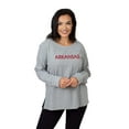 thumbnail image 4 of NCAA Arkansas Razorbacks Womens Ribbed Pullover, GREY, Small, 4 of 4