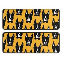 Kitchen Rugs Sets Of 2,Boston Terrier Anti Fatigue Kitchen Mat Rugs Non Slip Washable,Decorative Kitchen Floor Mats for Kitchen,Sink,Laundry,17"x47" 17"x47"