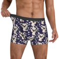 thumbnail image 3 of Men's Boxer Briefs, Big Eye Koala Dark Blue Soft Comfy Mens Underwear Boxer Briefs Breathable With Widen Waist, 3 of 7