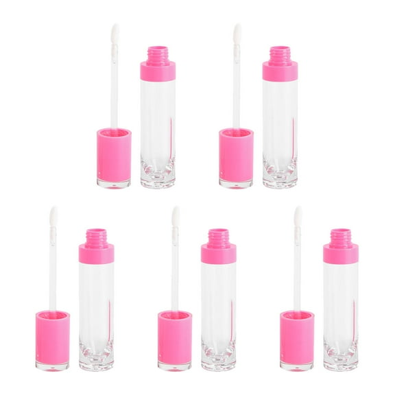 AURARMLET Travel Friendly Refillable Lip Gloss Container Plastic 5Pcs
